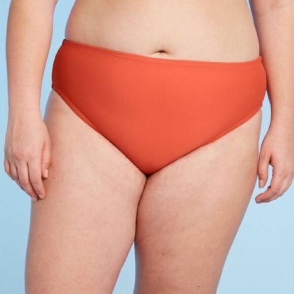 Kona Sol high coverage hipster bikini swimsuit bottom in rust red size 20/22 - Picture 1 of 9